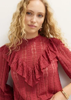 Lace Ruffle Blouse