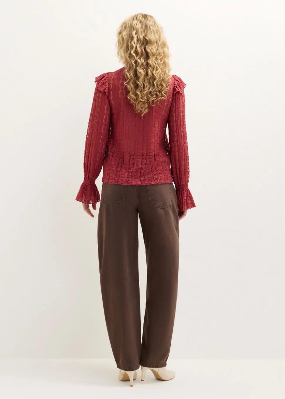 Lace Ruffle Blouse