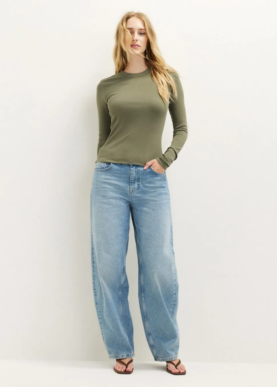 Longsleeve met rib