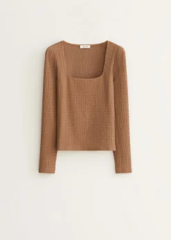 Longsleeve met vierkante hals