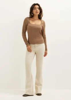 Longsleeve met vierkante hals
