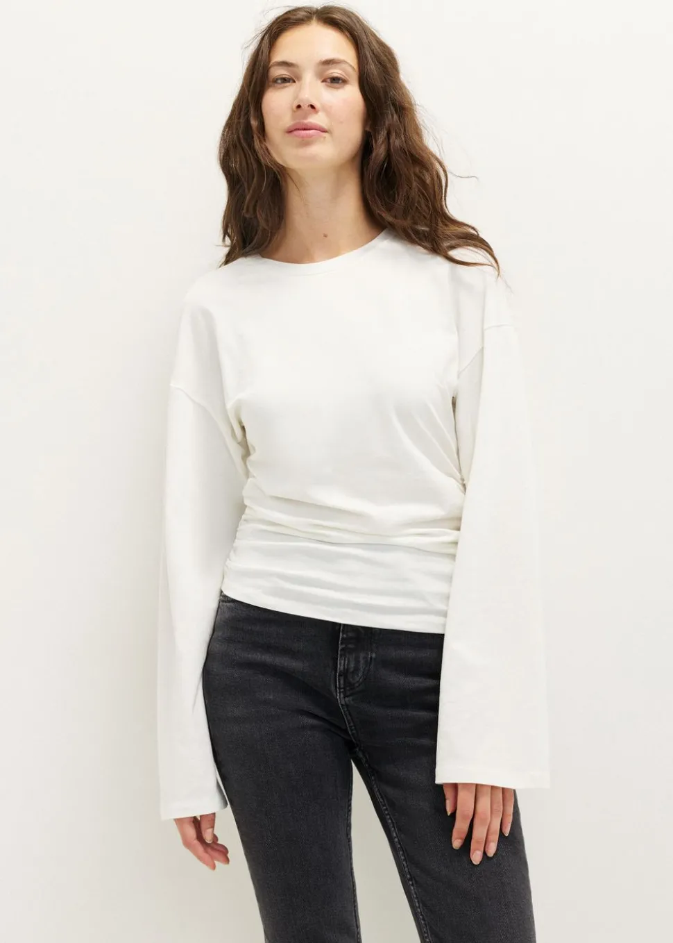 Longsleeve met zijplooi
