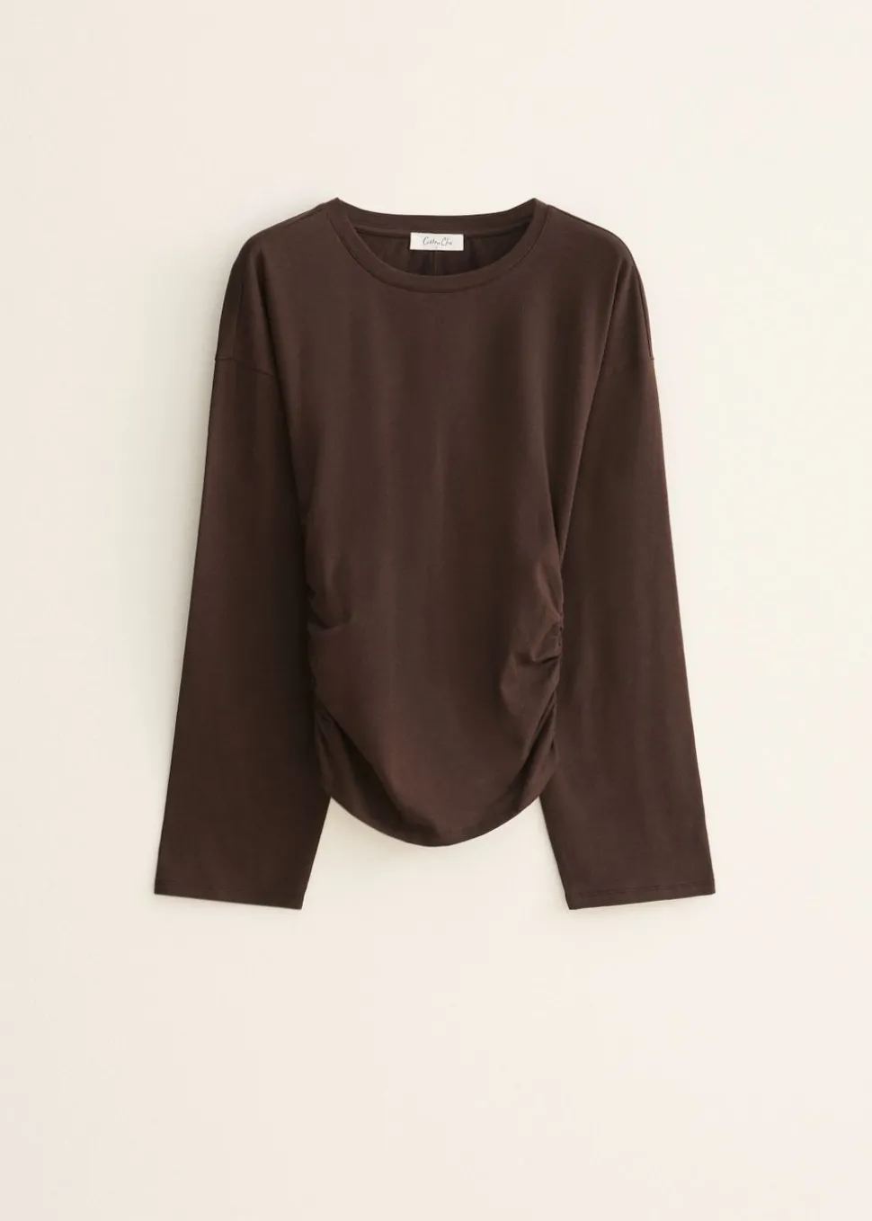 Longsleeve met zijplooi