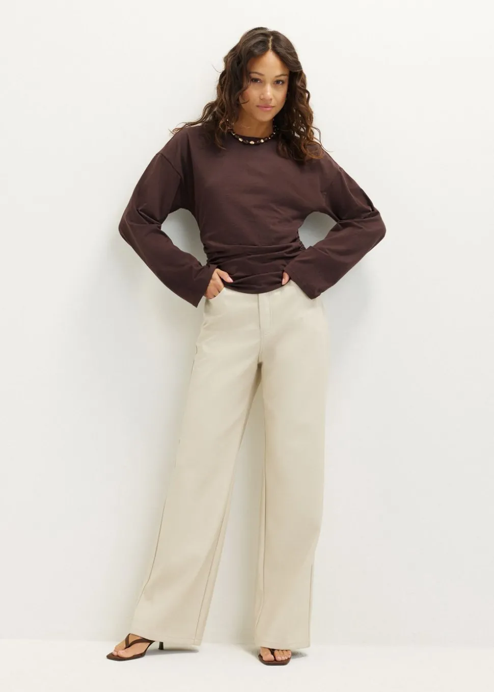 Longsleeve met zijplooi