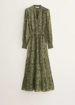 Maxi jurk met slangenprint