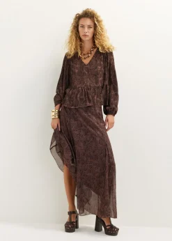 Maxi rok met slangenprint