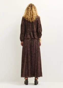Maxi rok met slangenprint