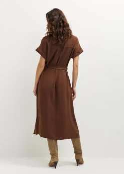 Midi jurk met structuur