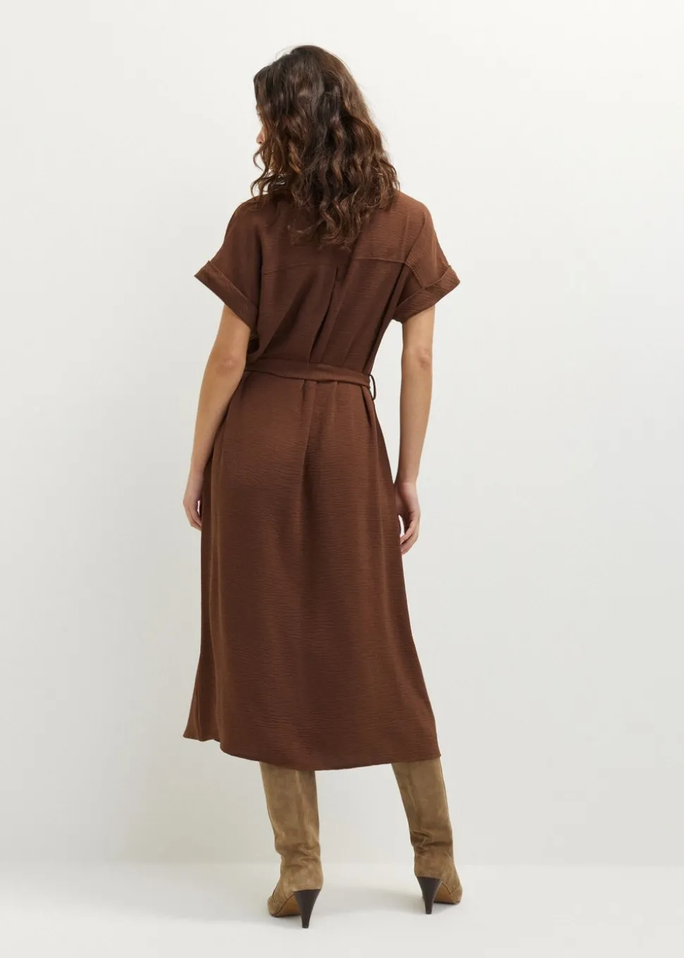 Midi jurk met structuur