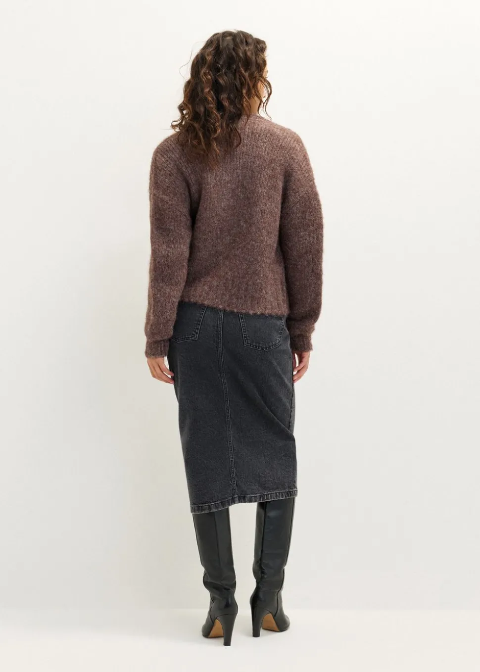 Oversized gebreid vest