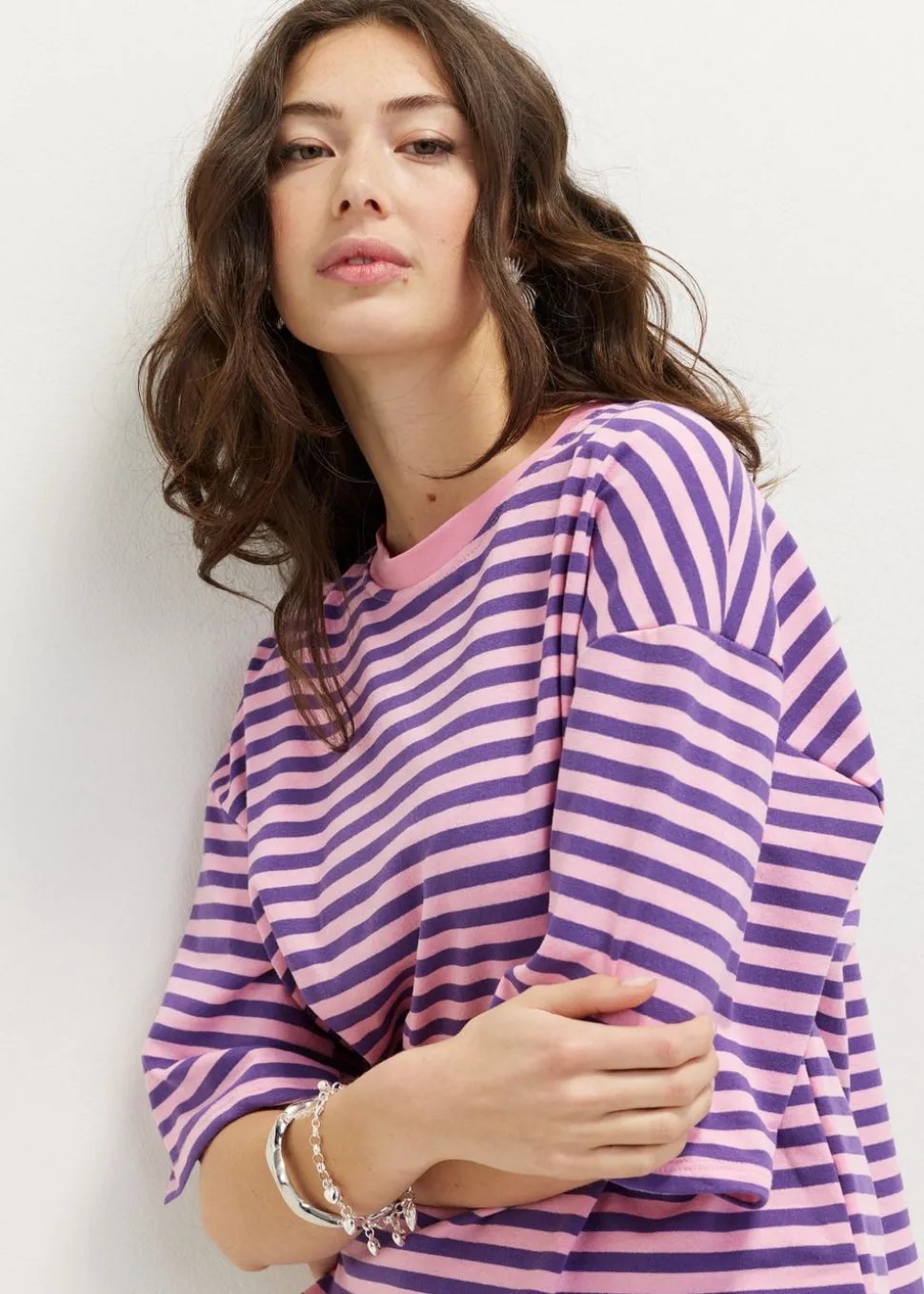 Oversized gestreept T-shirt