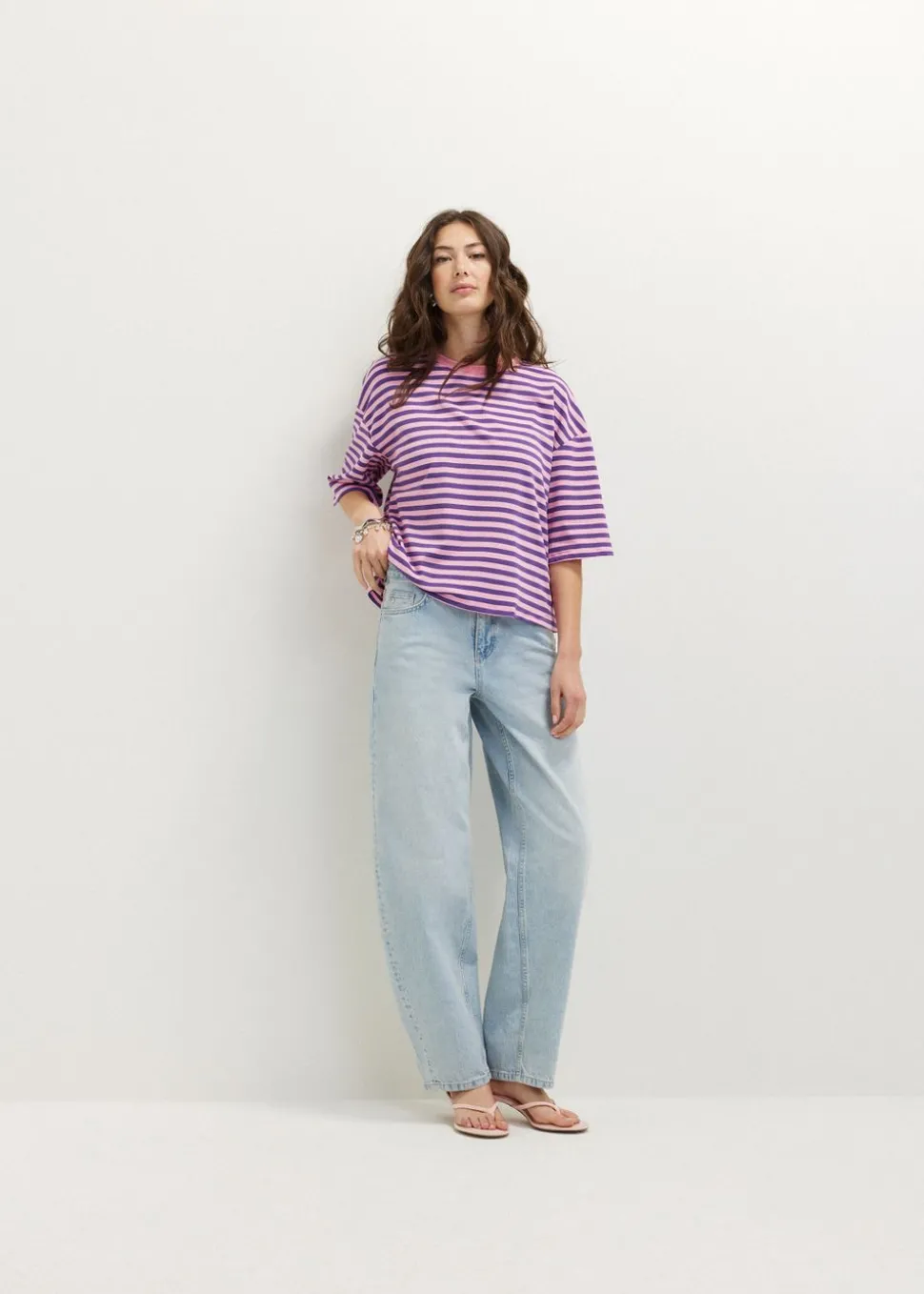 Oversized gestreept T-shirt