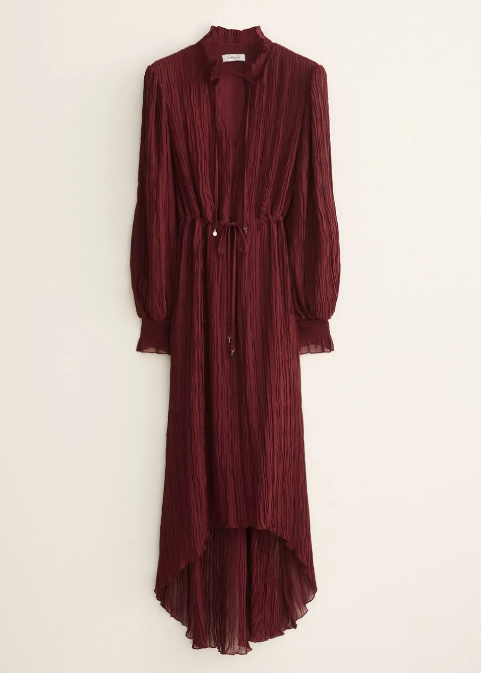 Plissé maxi jurk