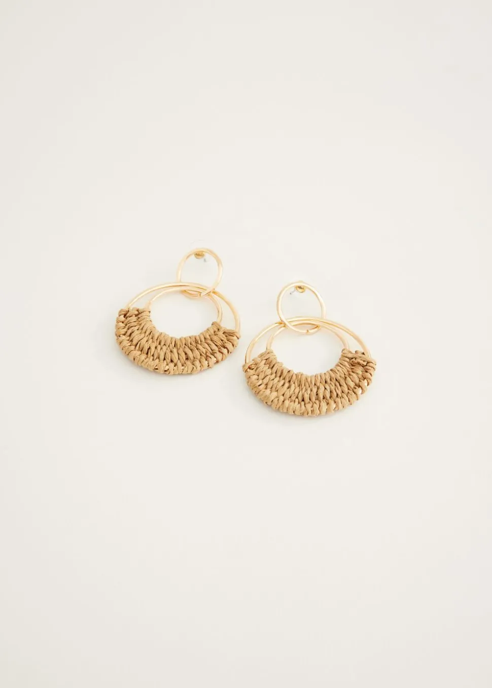 Raffia oorbellen