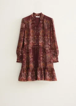 Ruffle jurk met print