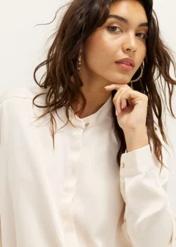 Satijnen blouse met koord