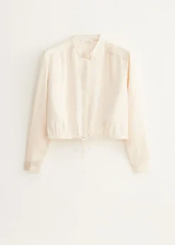 Satijnen blouse met koord