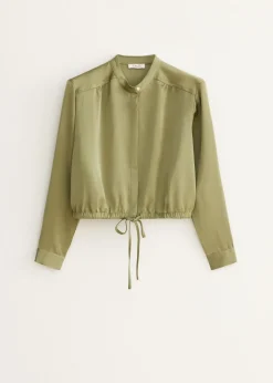Satijnen blouse met koord