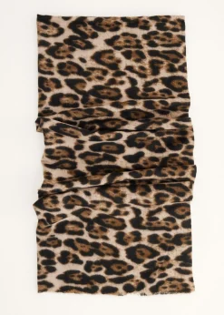 Sjaal met leopard print