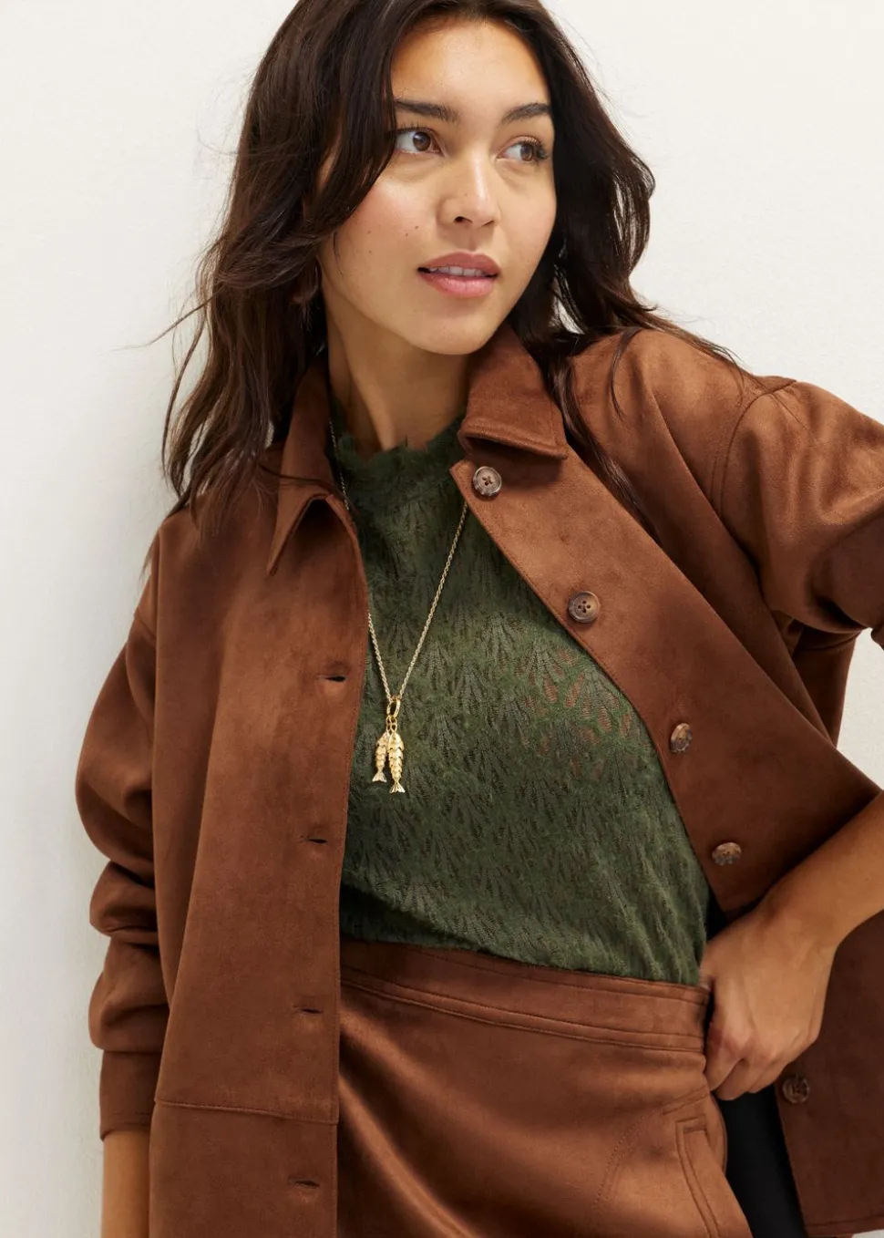 Suedine blouse