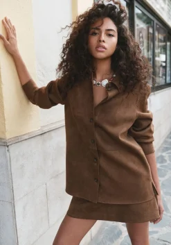 Suedine blouse
