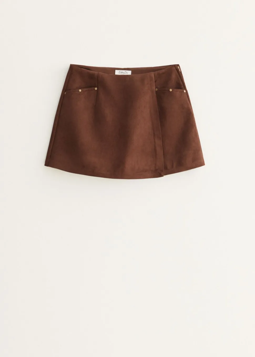 Suedine skort met studs