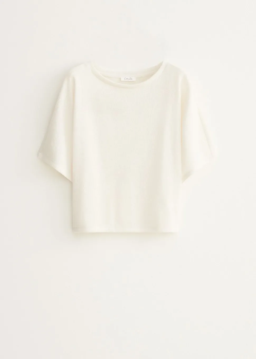 T-shirt met boothals