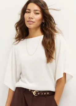 T-shirt met boothals