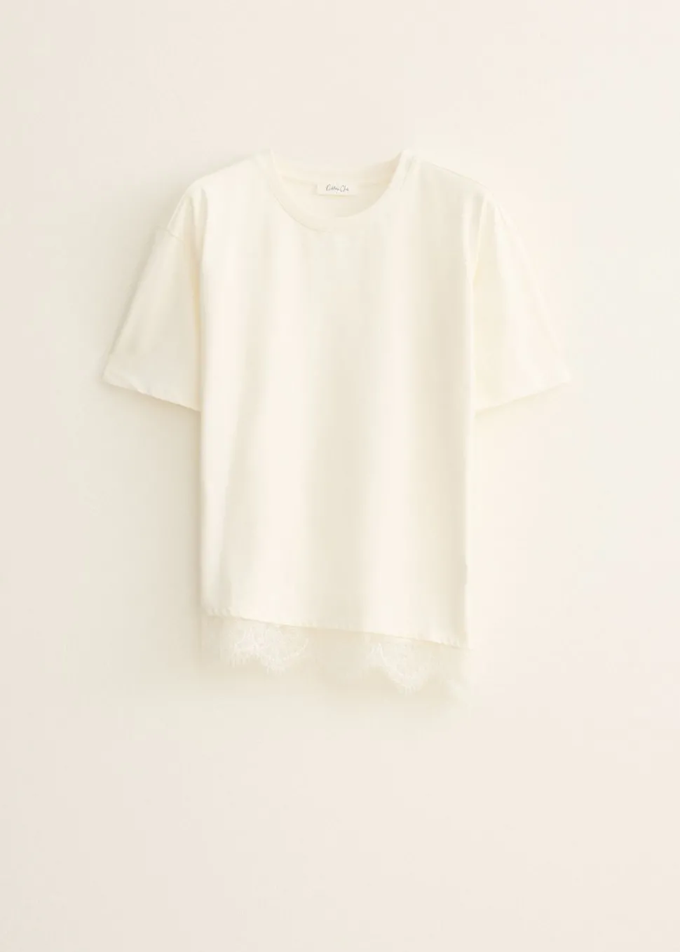 T-shirt met lace detail