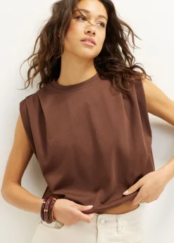T-shirt met plooi schouders