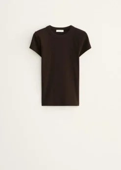 t-shirt met rib structuur