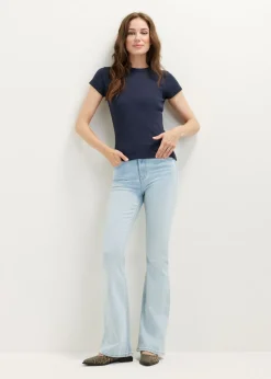 t-shirt met rib structuur