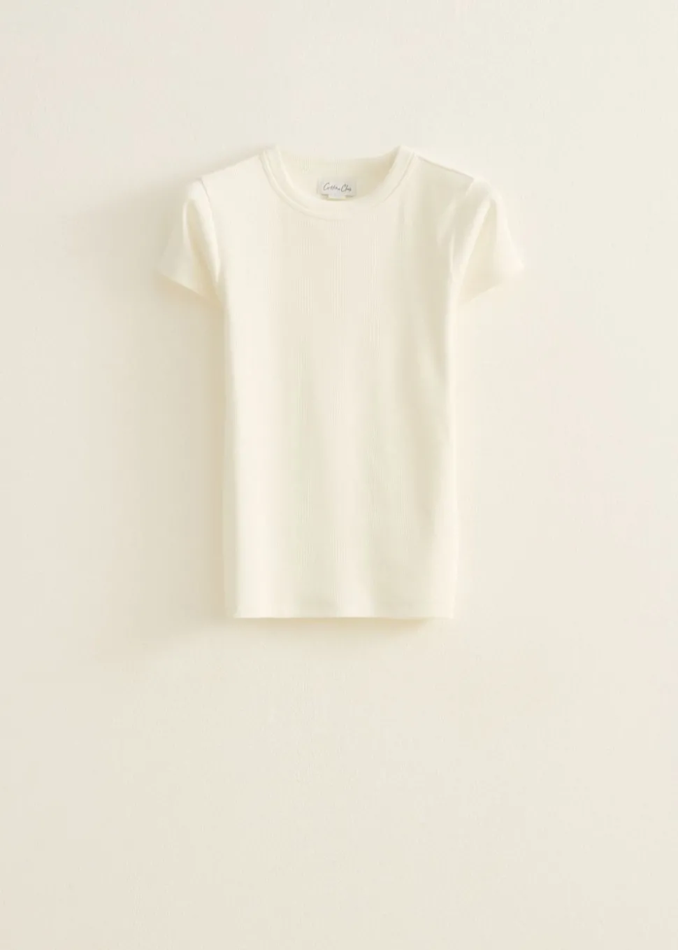 t-shirt met rib structuur