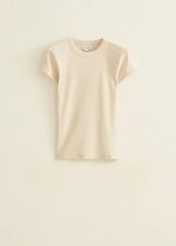 t-shirt met rib structuur