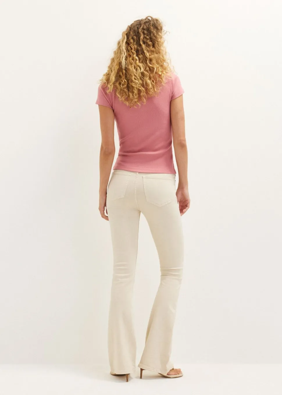 t-shirt met rib structuur