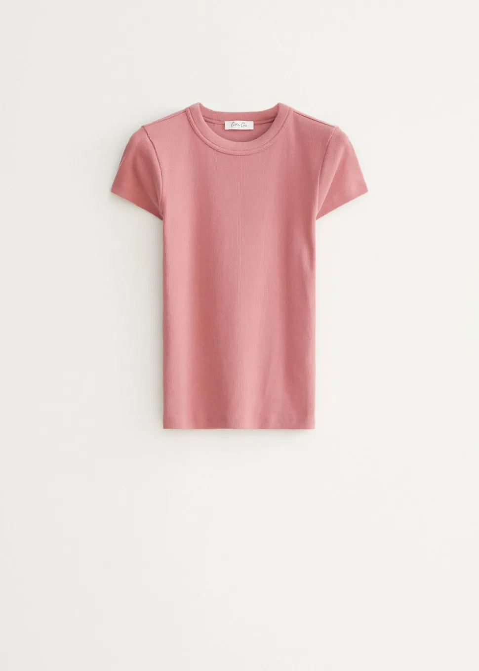 t-shirt met rib structuur