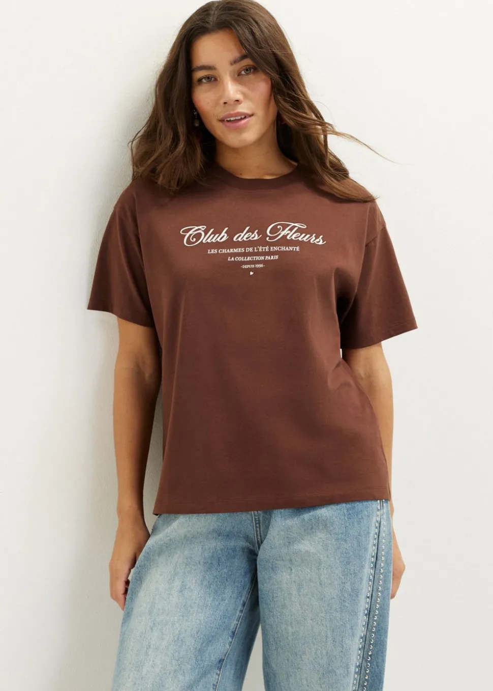 T-shirt met tekstprint