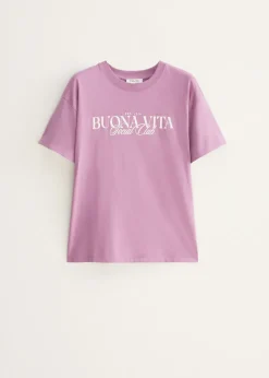T-shirt met tekstprint