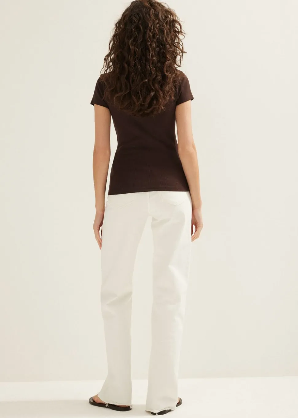 T-shirt met v-hals