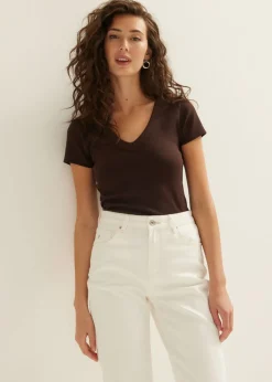T-shirt met v-hals