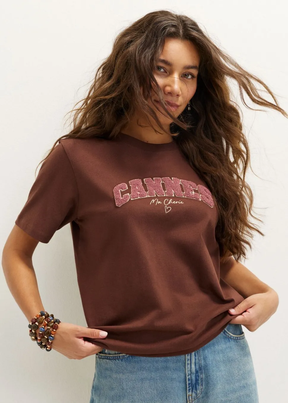 T-shirt met zachte print