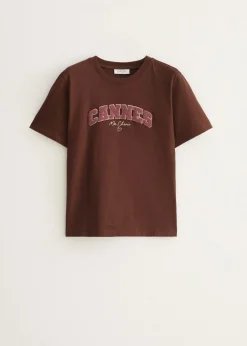 T-shirt met zachte print