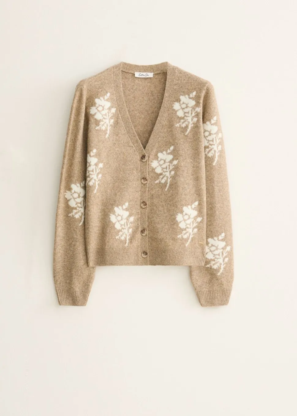 Vest met geborduurde bloemen