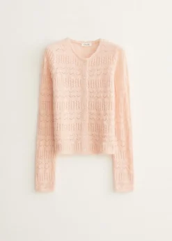 Vest met pointelle details