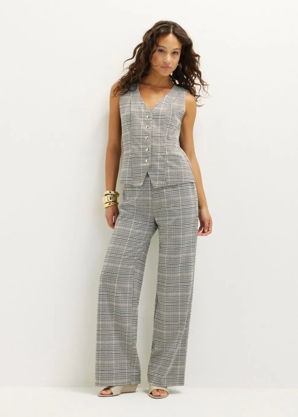 Wijde broek check