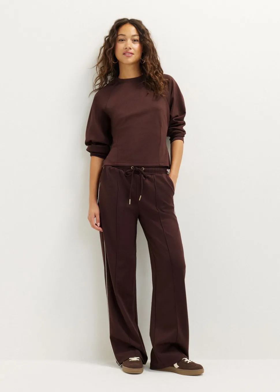 Wijde broek met bies