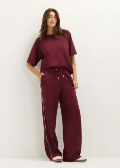 Wijde broek met bies