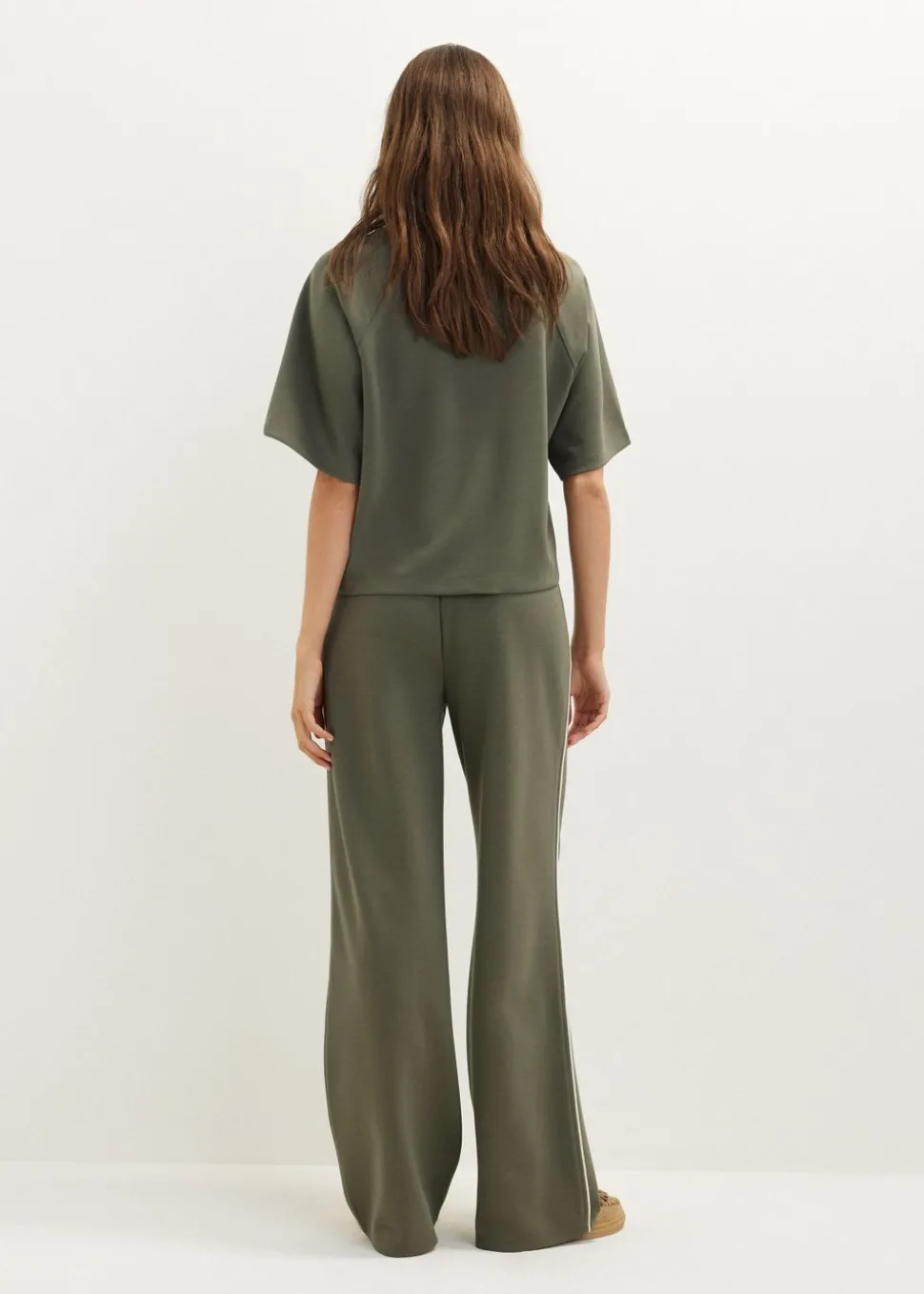 Wijde broek met bies