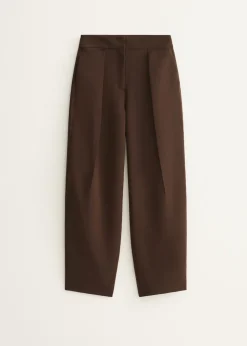 Wijde broek met plooien