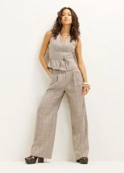 Wijde pantalon met plooien